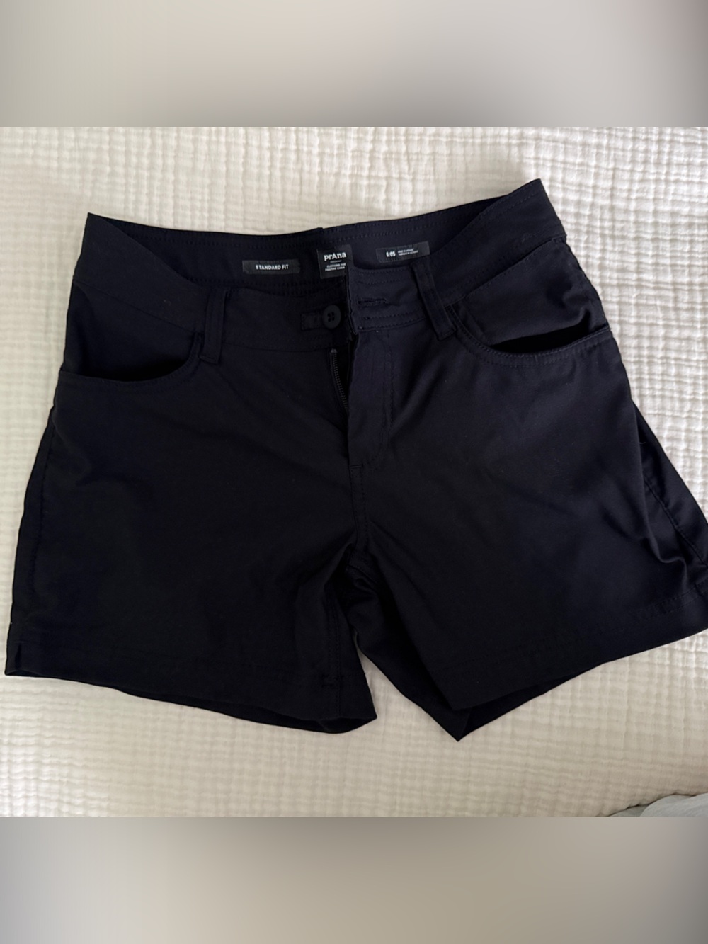 Prana Black High-Waist Performance Shorts